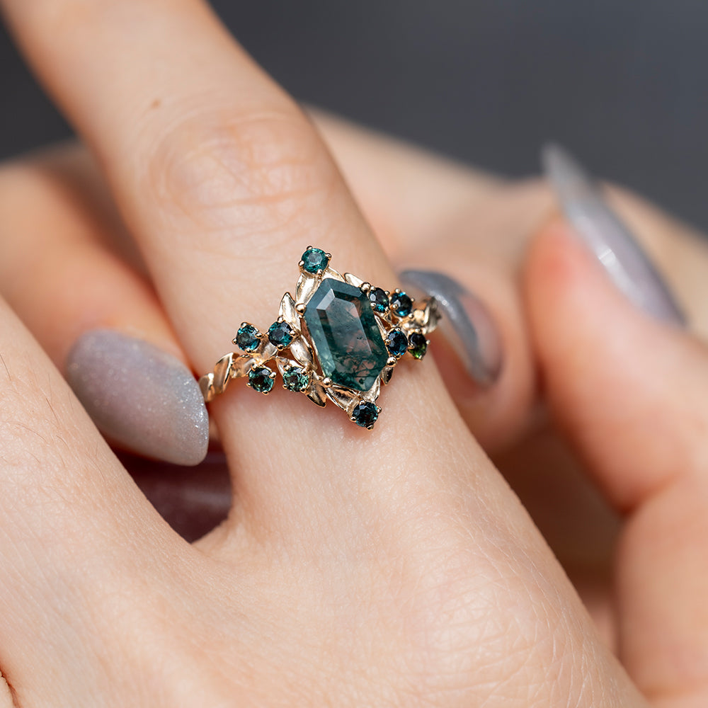 Moss Agate Ring