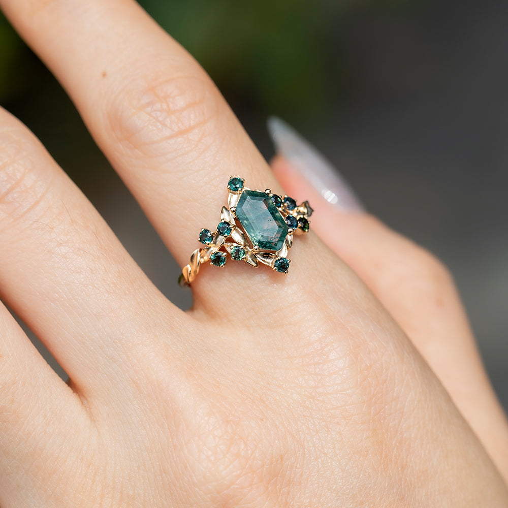 Moss Agate Ring