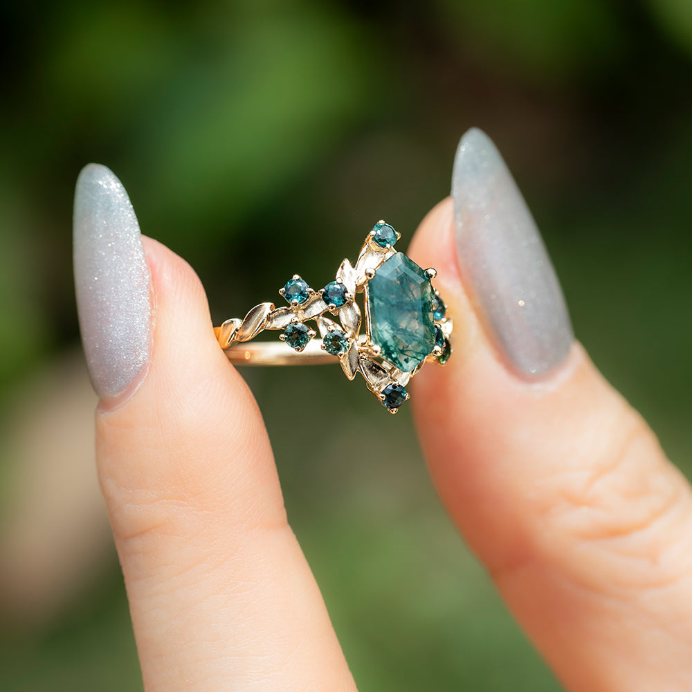 Moss Agate Ring