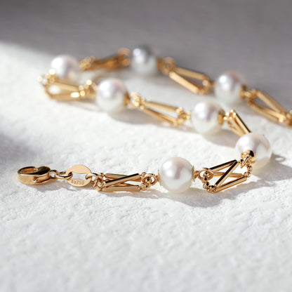 18K Gold Akoya Pearl Bracelet