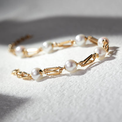 18K Gold Akoya Pearl Bracelet