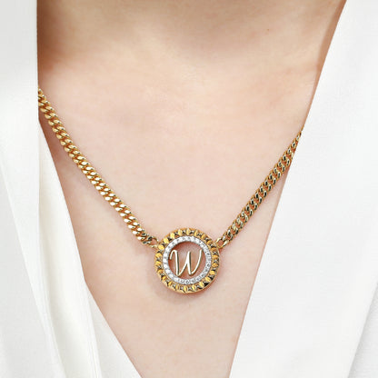 18K Gold Cuba chain Diamond Necklace