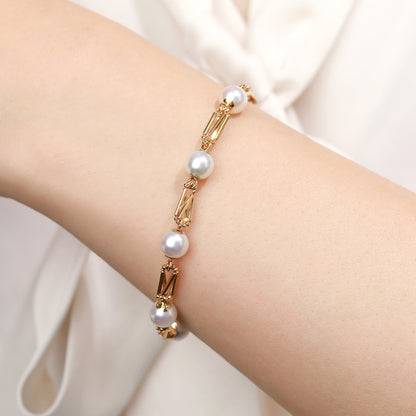 18K Gold Akoya Pearl Bracelet