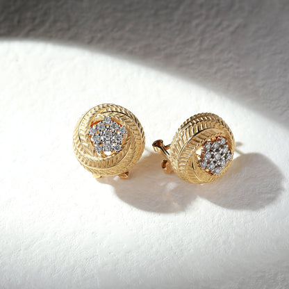 18K Gold Earrings with Diamond