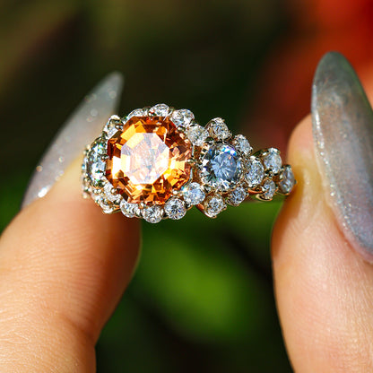 Octagonal Fanta Moissanite Ring