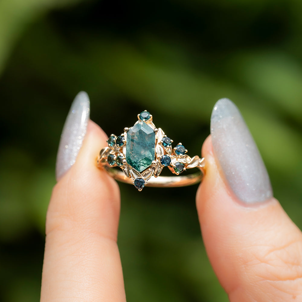 Moss Agate Ring