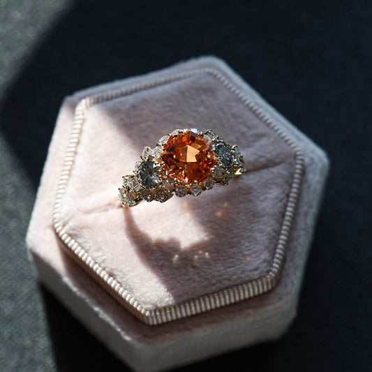 Octagonal Fanta Moissanite Ring