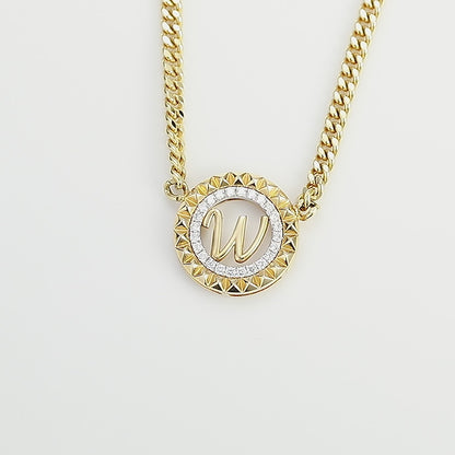 18K Gold Cuba chain Diamond Necklace