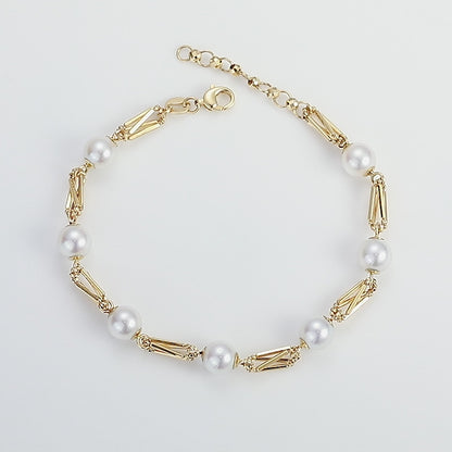 18K Gold Akoya Pearl Bracelet