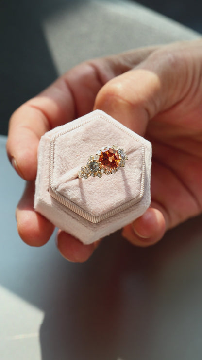 Octagonal Fanta Moissanite Ring